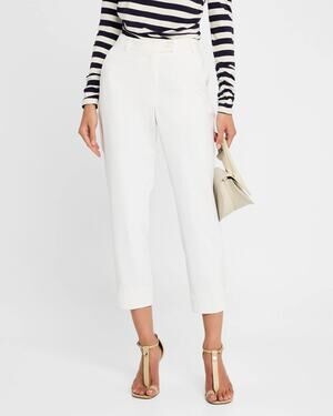 Maison Common Mid-Rise Slim-Leg Ankle Cotton-Blend Pants Size 42 US 12 Luxury